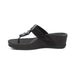 AETREX Sandals Aetrex Elyse Thong Wedge Black Aetrex Elyse Thong Wedge Black