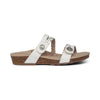 AETREX SANDALS Janey Braided Slide White Janey Braided Slide White