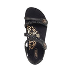 AETREX Sandals Jillian Braided Quarter Strap Black Jillian Braided Quarter Strap Black