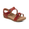 AETREX Sandals Jillian Braided Quarter Strap Sandal Red Jillian Braided Quarter Strap Sandal Red