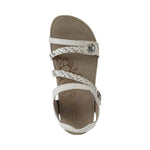 AETREX SANDALS Jillian Braided Quarter Strap White Jillian Braided Quarter Strap White