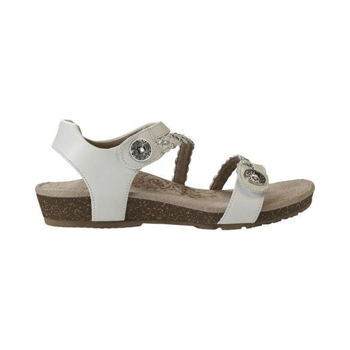 AETREX SANDALS Jillian Braided Quarter Strap White Jillian Braided Quarter Strap White