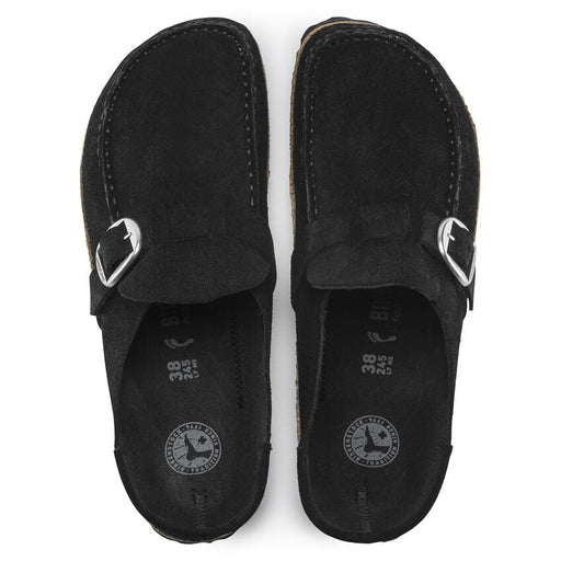 BIRKENSTOCK clogs Birkenstock Buckley Suede Leather Black Birkenstock Buckley Suede Leather Black
