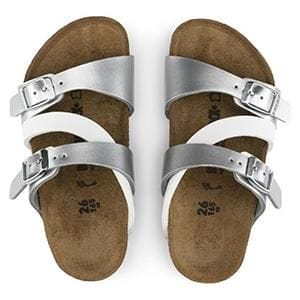 BIRKENSTOCK sandal Salina Kids Birko-Flor Metallic Silver White Salina Kids Birko-Flor Metallic Silver White