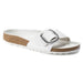 BIRKENSTOCK Sandals 36 / Narrow / Medium Madrid Big Buckle Leather White 822698671771 Madrid Big Buckle Leather White