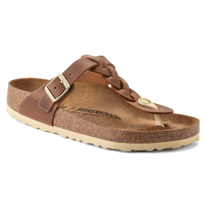 BIRKENSTOCK Sandals 36 / Regular/Wide Gizeh Braided Oiled Leather Cognac 887759276616 Gizeh Braided Oiled Leather Cognac