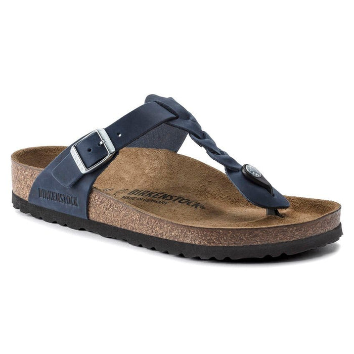 BIRKENSTOCK Sandals 36 / Regular/Wide / Navy Gizeh Braided Oiled Leather 886454920985 Gizeh Braided Oiled Leather