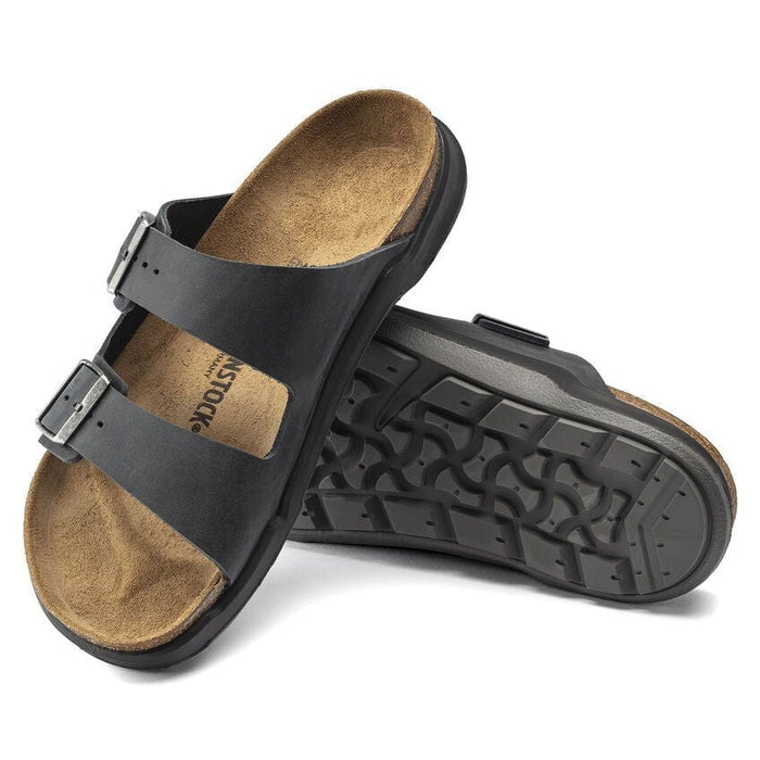 BIRKENSTOCK Sandals Arizona Rugged Men Oiled Leather Black Arizona Rugged Men Oiled Leather Black