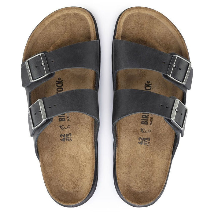 BIRKENSTOCK Sandals Arizona Rugged Men Oiled Leather Black Arizona Rugged Men Oiled Leather Black