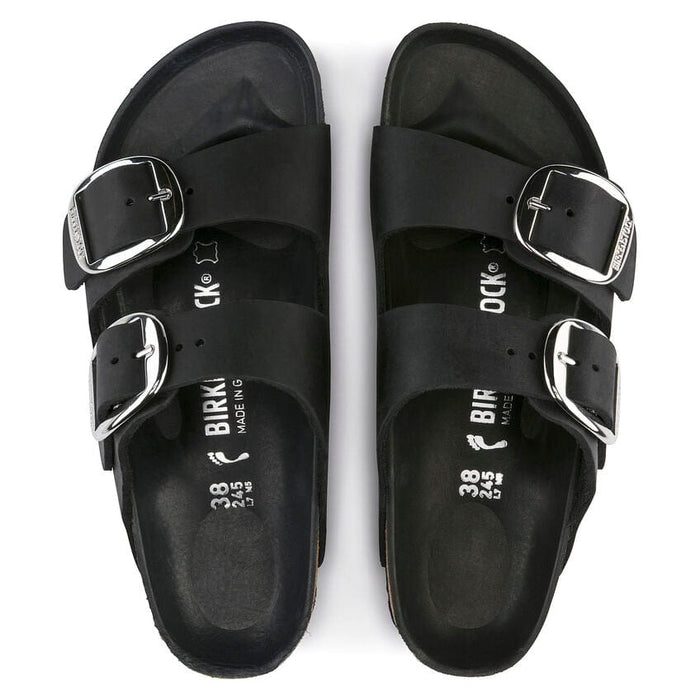 BIRKENSTOCK Sandals Birkenstock Arizona Big Buckle Oiled Leather Black Birkenstock Arizona Big Buckle Oiled Leather Black