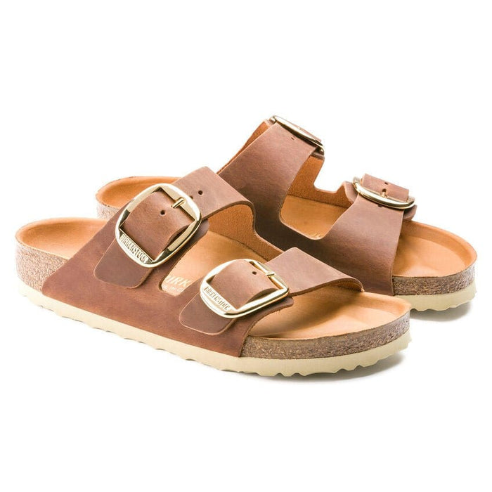 BIRKENSTOCK Sandals Birkenstock Arizona Big Buckle Oiled Leather Cognac Birkenstock Arizona Big Buckle Oiled Leather Cognac
