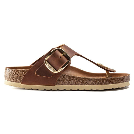BIRKENSTOCK Sandals Birkenstock Gizeh Big Buckle Oiled Nubuck Leather Cognac Birkenstock Gizeh Big Buckle Oiled Nubuck Leather Cognac