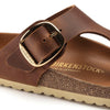 BIRKENSTOCK Sandals Birkenstock Gizeh Big Buckle Oiled Nubuck Leather Cognac Birkenstock Gizeh Big Buckle Oiled Nubuck Leather Cognac