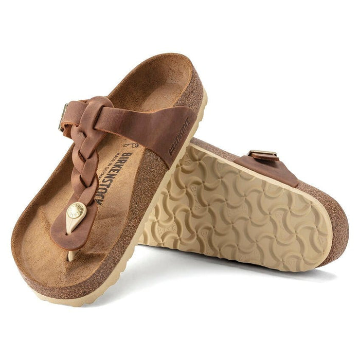 BIRKENSTOCK Sandals Gizeh Braided Oiled Leather Cognac Gizeh Braided Oiled Leather Cognac
