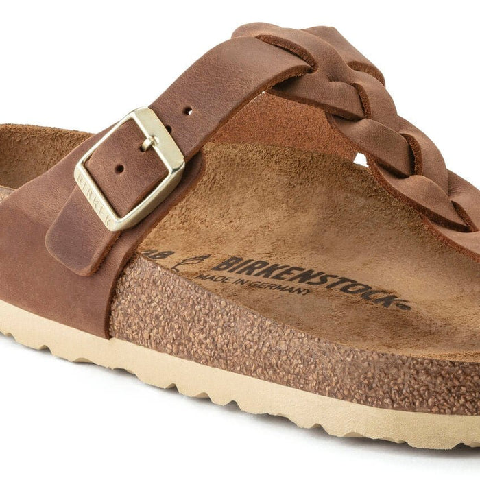 BIRKENSTOCK Sandals Gizeh Braided Oiled Leather Cognac Gizeh Braided Oiled Leather Cognac