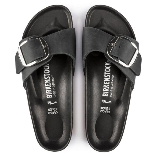BIRKENSTOCK Sandals Madrid Big Buckle Oiled Leather Black Madrid Big Buckle Oiled Leather Black