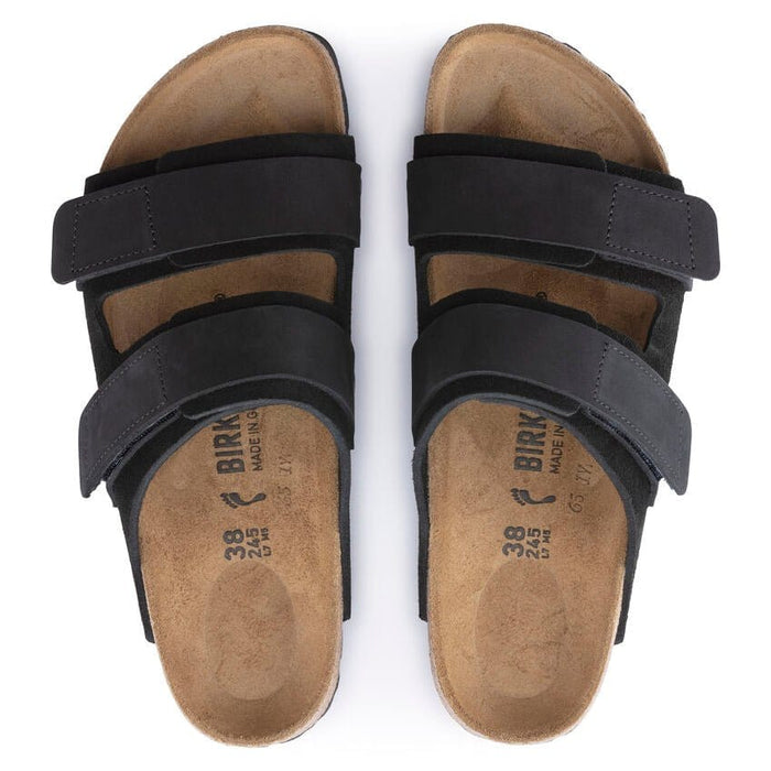 BIRKENSTOCK sandals Uji Nubuck/Suede Leather Black Uji Nubuck/Suede Leather Black