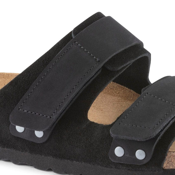 BIRKENSTOCK sandals Uji Nubuck/Suede Leather Black Uji Nubuck/Suede Leather Black