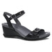 DANSKO Sandals 36 Arielle Black Glazed Leather Sandal 673088430023 Arielle Black Glazed Leather Sandal