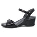 DANSKO Sandals Arielle Black Glazed Leather Sandal Arielle Black Glazed Leather Sandal