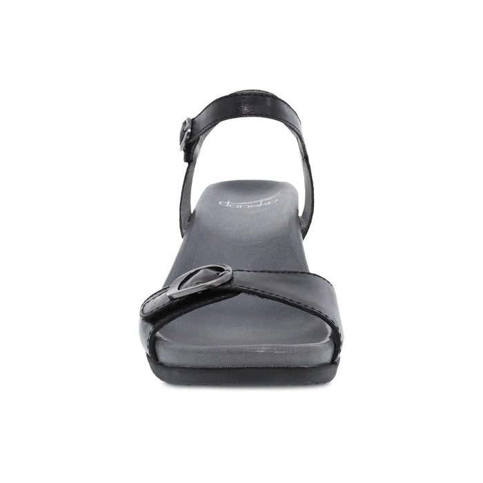 DANSKO Sandals Arielle Black Glazed Leather Sandal Arielle Black Glazed Leather Sandal
