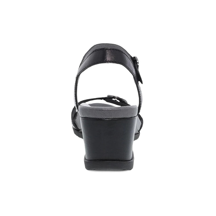 DANSKO Sandals Arielle Black Glazed Leather Sandal Arielle Black Glazed Leather Sandal