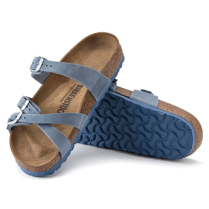 Franca Oiled Leather Dusty Blue - COMFORTWIZ