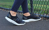 OOFOS SHOES WOMEN'S OOMG SPORT LOW SHOE - WHITE BLACK WOMEN'S OOMG SPORT LOW SHOE - WHITE BLACK