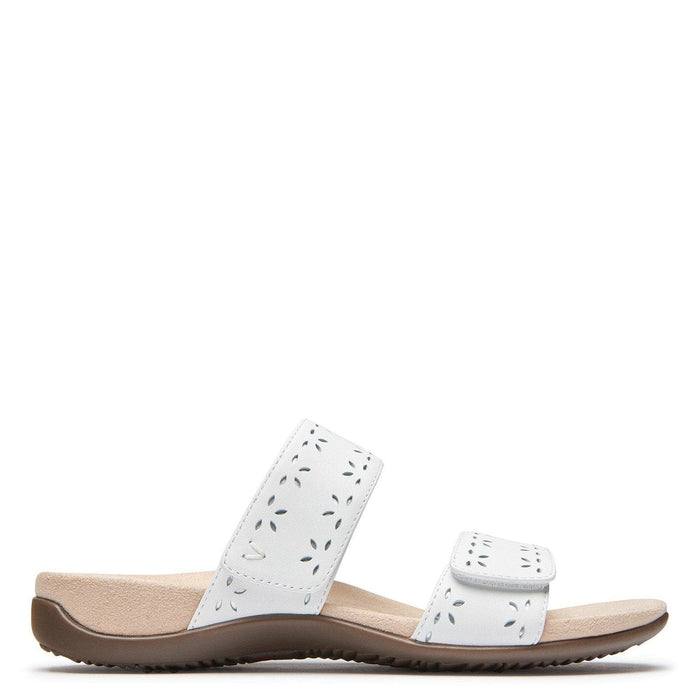 VIONIC sandal Randi Slide Sandal Leather White Randi Slide Sandal Leather White