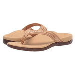 VIONIC Sandals 6 / Medium Tide II Toe Post Sandal Gold Cork 616542403140 Tide II Toe Post Sandal Gold Cork