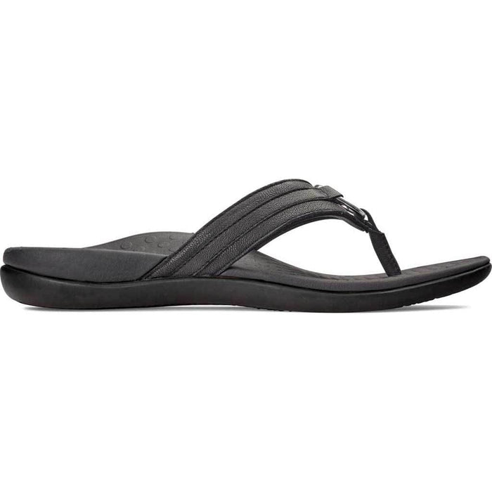 VIONIC Sandals Tide Aloe Toe Post Sandal Leather Black Tide Aloe Toe Post Sandal Leather Black