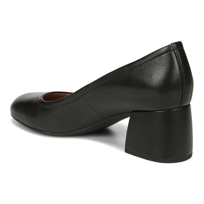 VIONIC SHOES CARMEL HEEL BLACK LEATHER CARMEL HEEL BLACK LEATHER