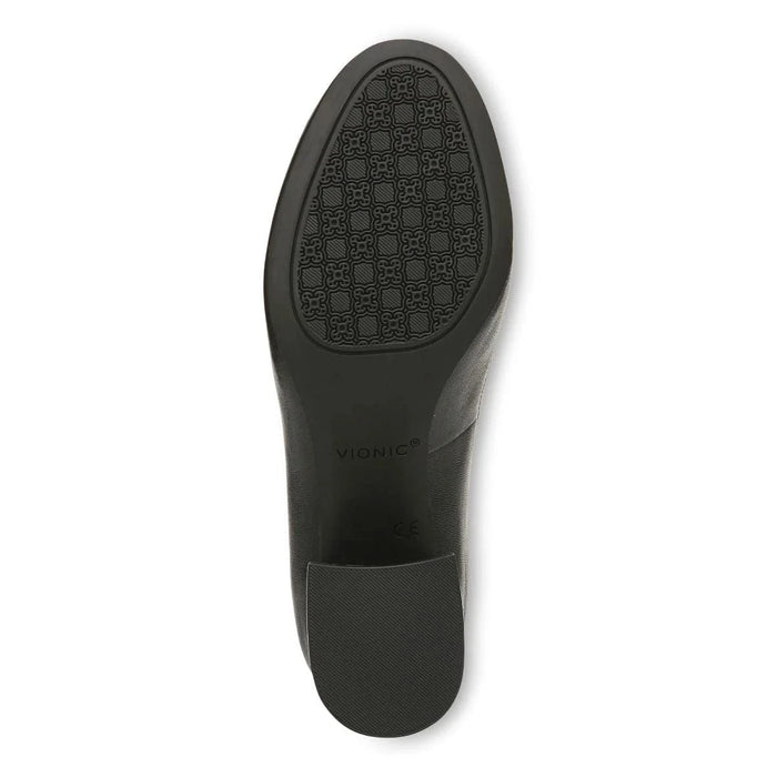 VIONIC SHOES CARMEL HEEL BLACK LEATHER CARMEL HEEL BLACK LEATHER